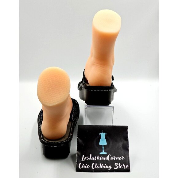 Alegria Women's Black Iridescent Leather Kacee Magnetic Sandals Sz 5.5 2320 - Picture 6 of 16